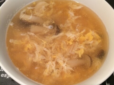 卵としめじの中華スープ
